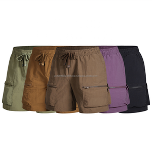 กางเกงขาสั้นคาร์โก้ผู้ชายแห้งเร็วแบบหลายกระเป๋าหลวมระบายอากาศลำลองฤดูร้อนกลางแจ้งกีฬาวิ่งกางเกงขาสั้นไนลอนผู้ชาย streetwear - Product Image 1
