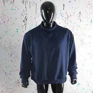 Sweat-shirt à col montant 100% BLEU avec broderie appliquée, col large, URBAN PRODUCTIONS - Product Image 5