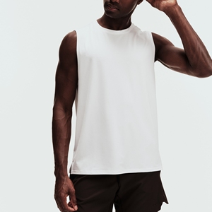 Camiseta Deportiva Ecológica 100% Algodón para Hombre, Sin Mangas, de Secado Rápido, con Ribete en Contraste, para Entrenamiento Atlético - Product Image 6