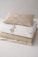 Ensemble de literie pour bébé en coton biologique et lin, personnalisable OEM ODM, naturellement respirant, doux, hypoallergénique, 200TC, américain