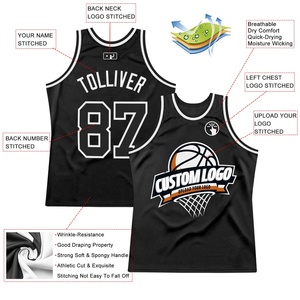 Camiseta Deportiva de Baloncesto Negra Personalizada, Camiseta de Malla con Transferencia Térmica, Bordado con Nombre del Equipo y Número del Jugador, Uniforme Unisex - Product Image 5