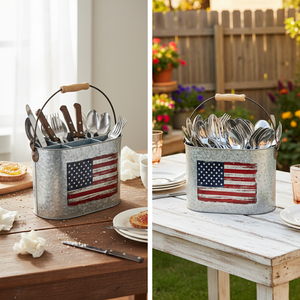 Porta Utensilios Metálico Patriótico Americano - Product Image 5