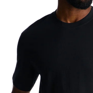 Mens <b>Plain</b> <b>Black</b> Cotton <b>T</b> <b>Shirt</b> Regular Fit Short Sleeve Casual Crew Neck Soft Comfortable Everyday Streetwear Summer 220g Front - Product Image 3