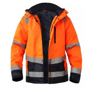 Chaqueta de Trabajo Econex Deportiva para Hombre, Alta Visibilidad, Reflectante, Certificada CE, Resistente al Desgarro, Poliéster, Impermeable, Uniforme de Seguridad - Product Image 2