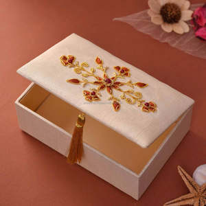Caja de Joyería Magnética de Cartón con Forma de Mariposa Grabada de Lujo, Caja Organizadora de Regalos de Boda Popular para Novias - Product Image 4