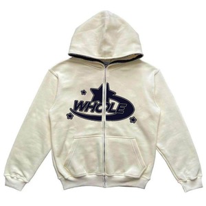 Sudadera con Capucha Personalizada con Estampado Puff, Sudadera de Calle de Alta Calidad, Ropa Casual de Primera Calidad, Sudadera con Cierre Completo para Hombre - Product Image 3