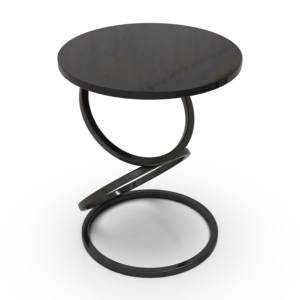 Table d'appoint moderne et durable avec structure métallique et base spirale, table de salon contemporaine, meubles de décoration pour la maison - Product Image 1