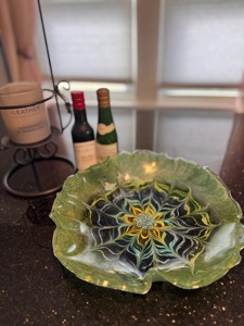 Tazón de Resina Artístico Moderno Hecho a Mano con Patrón Decorativo, Apto para Alimentos, Decoración de Hogar de Lujo, Superficie Interior Lisa, Bajo Costo - Product Image 2