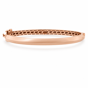 18K Rose Gold Diamond Tennis <b>Bangle</b> <b>Bracelet</b> for Women High Polish Elegant Minimalist Fine Jewelry Wedding Party Gift Wear - Product Image 4
