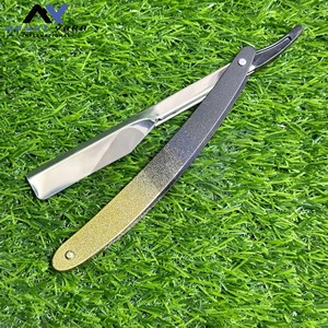 Navaja de Afeitar Plegable Personalizada de Acero Inoxidable Estilo Clásico con Bloqueo Deslizante, Herramienta de Afeitado Profesional con Logotipo OEM, Shavette de Filo Recto - Product Image 5
