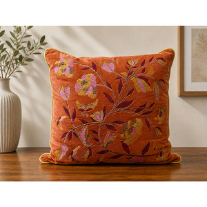 Premium 100% Polyester Embroidered Floral <b>Cushion</b> <b>Cover</b> | Decorative Throw Pillow <b>Cover</b> for Modern Home Decor - Product Image 3