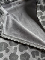 En Kaliteli Erkek Leopar Desenli Fermuarlı Kapüşonlu Üst, Büyük Beden Sokak Modası Kapüşonlu Sweatshirt, Pamuk Karışımlı Kapüşonlu Üst, Günlük Kışlık Giyim