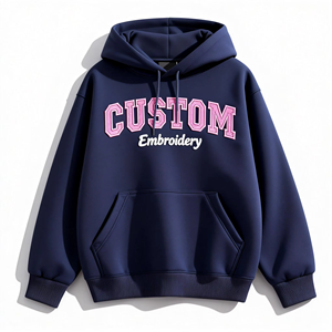 Sweat à capuche oversize brodé personnalisé pour femme, en coton polyester délavé, imprimé lettres, style streetwear, vêtements d'équipe personnalisés - Product Image 1