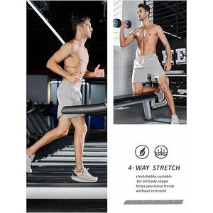 Extended Size Range Fitness <b>Shorts</b> Men Gym Workout Quick Dry <b>Lightweight</b> Breathable Stretch - Product Image 2
