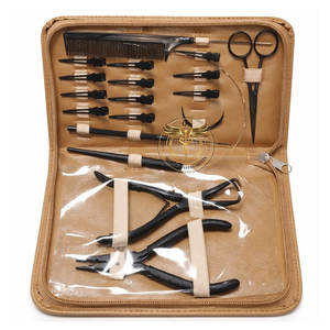 Professional Hair Extension Tool Kit <b>Set</b> with <b>Pliers</b> Loop Needle Clips & Sectioning Tools Salon Hair Extension Installation Kit - Product Image 1