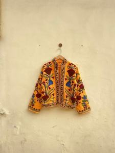 Nueva llegada Chaqueta corta única Suzani chaqueta bordada a mano mujeres algodón Crewel Festival especial - Product Image 1
