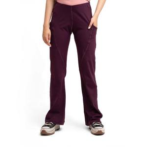 กางเกงโยคะคุณภาพพรีเมียม น้ำหนักเบา เอวสูง ทรงขาบาน สีม่วงเข้ม ขายดีที่สุด ยืดหยุ่น กระชับรูปร่าง ดูมีสไตล์ - Product Image 1