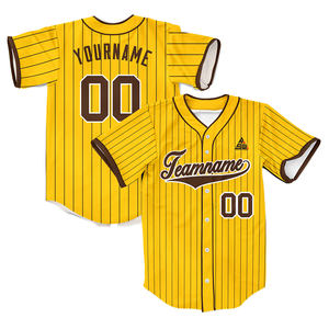 Maillot de baseball personnalisé pour homme, manches courtes, uni, boutonné, uniforme d'équipe, respirant, coton biologique, antibactérien, personnalisable - Product Image 1