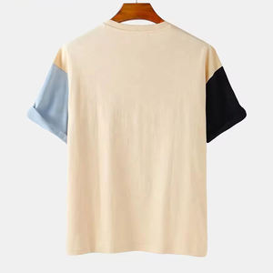 เสื้อยืดคอกลมแขนสั้นทรงเข้ารูปผ้าฝ้ายคุณภาพดีราคาส่งถูกสำหรับผู้ชาย ผ้าฝ้ายเนื้อหนา - Product Image 2