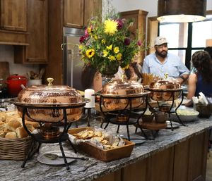 Luxury Brass Buffet Catering Chafer Elevated Stand <b>Frame</b> Lid Elegant Food Heating Dish for Banquet Hotel Dining & Wedding Setup - Product Image 1