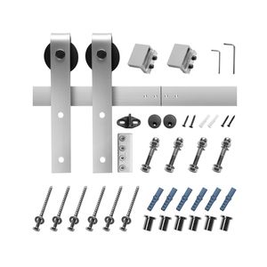 Kit Ferramenta per Porta Scorrevole Stile Barn da 8FT, Capacità di Carico 330 LBS, Compatibile con Larghezze da 42 a 48 Pollici per Porte in Vetro da 1 3/8 a 1 3/4 Pollici - Product Image 1