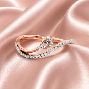แหวนเพชรทรงมาร์คีส์ใบไม้ดีไซน์หรูหราสำหรับผู้หญิง ทอง 10K 14K 18K เงิน 925 935 เครื่องประดับหรูหรา - Product Image 1