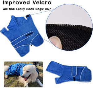 Sweat à capuche pour chien en molleton de coton bleu personnalisé avec capuche et poche |   Couverture Douce et Chaude Toutes Saisons pour Chiens de Petite, Moyenne et Grande Taille - Product Image 3