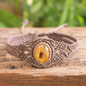 Pulsera de Macramé Hecha a Mano con Ónix Negro y Baño de Oro Vintage, Ajustable, Estilo Boho, Joyería Curativa, Regalo para Fiestas - Product Image 5