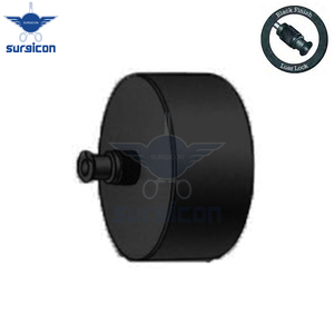 Stainless Steel Surgical Holding Device with Luer <b>Lock</b> and Black Finish Diameter 40mm <b>Dual</b> Luer <b>Lock</b> Connection - Product Image 5