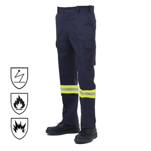 Pantalon de sécurité en polyester réfléchissant ignifuge pour les travaux de construction et d'électricité, taille XL, résistance à la chaleur 500-800°C - Product Image 2
