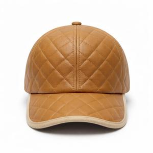 Men's New Cowhide Leather Trucker Cap Breathable Mesh Back Adjustable Baseball <b>Hat</b> - Product Image 1