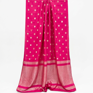 Saris en soie brodée Banarasi faits à la main, vêtements traditionnels ethniques indiens pour mariage, fournisseur en gros pour l'exportation. - Product Image 1