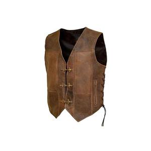 New <b>white</b> color premium leather quality design own logo wax color vintage leather <b>vest</b>/ & waistcoat - Product Image 3