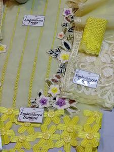 2023 luxe indien pakistanais mariage Collection dernière Organza brodé Salwar Kameez travail manuel lourd vente chaude vêtements de fête - Product Image 3