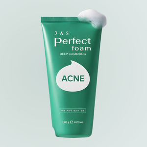 Nettoyant visage coréen K-Beauty Jyas Perfect Cleansing Foam White Collagen Acne Fabriqué en Corée 120 g Unisexe - Product Image 1