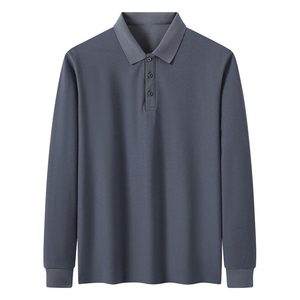 Camiseta Polo Casual de Manga Larga para Hombre, Tela Suave y Elástica, Ropa Deportiva Cómoda, Camisetas Polo de Manga Larga para Hombre Más Vendidas - Product Image 2