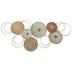 Decoración de Pared de Lujo Nórdica con Hojas Metálicas Doradas y Plateadas, Juego de 2 Piezas, Arte Botánico Abstracto, Escultura de Rama de Hierro para Hogar Moderno - Product Image 2