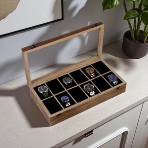 Wooden Watch Box for Men and Women 6-Slot Watch Storage & Jewelry <b>Display</b> <b>Case</b> - Product Image 3