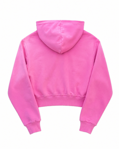 เสื้อฮู้ดซิปสีชมพู SINEWY รุ่น Unisex ผ้าฝ้ายฟลีซ 100% พร้อมลายปักรูปนางฟ้า ออกแบบโลโก้ตามสั่ง สำหรับใส่ลำลอง - Product Image 3