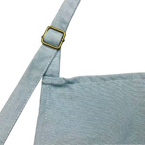 Venta al por mayor personalizado azul sin mangas 100% algodón cocina hornear delantal de cocina ajustable para uso de limpieza - Product Image 5