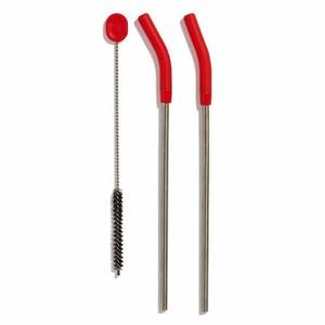 <b>Bar</b> <b>Tools</b> Set 3Pcs Metal Cocktail Cleaning Brush With Red Handle Reusable <b>Bar</b> Accessories Simple Style - Product Image 1