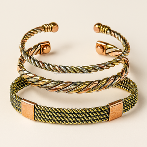 Bracelet manchette magnétique en cuivre réglable Mode Royal Artisans Thérapie naturelle pour la rigidité articulaire Bracelets promotionnels - Product Image 4