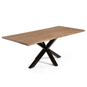 <b>Round</b> Shape Natural Finished Coffee <b>Table</b> Industrial Metal & Wood <b>Side</b> <b>Table</b> for Hotels Villas Living Room Decor Furniture - Product Image 4