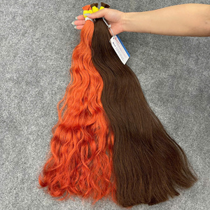 Extensions de cheveux humains vietnamiens de qualité supérieure en vrac, couleur unie, lisses et ondulés, double épaisseur, doux et soyeux, prêts à être expédiés - Product Image 6