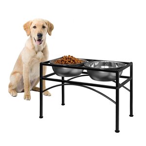 Dog Bowl <b>Stand</b> with Stainless Steel Feeding Bowls Raised Pet Food Water Feeder for Dogs and <b>Cats</b> - Product Image 5
