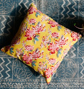 Pastel Bloom Accent Sham Feminine Botanical Decorative Slipcover Soft Square Lounge Ornament Chic Interior Textile 100% Cotton - Product Image 2