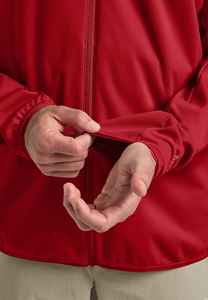 Veste en polaire rouge pour homme, col montant, fermeture éclair, coupe-vent, décontractée, color block, en polyester, coupe régulière - Product Image 4