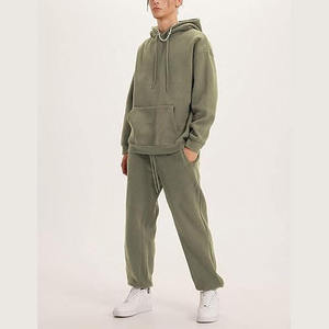 Survêtements unisexes en polyester/coton de qualité supérieure, poids moyen, style vintage délavé à l'acide, imprimés, à motif uni, avec capuche, pour le jogging – Vente en gros - Product Image 3