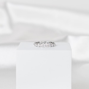 1 Carat Brilliant Lab Grown Diamond 14K Solid Gold IGI Certified Eternity Band Full <b>Circle</b> Wedding <b>Ring</b> Dainty Stackable Minimal - Product Image 2