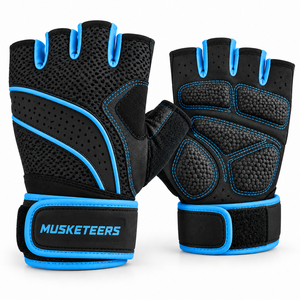 Guantes de Gimnasio con Diseño sin Dedos para Levantamiento de Pesas, Soporte para Muñeca y Palma, Antideslizantes - Product Image 2